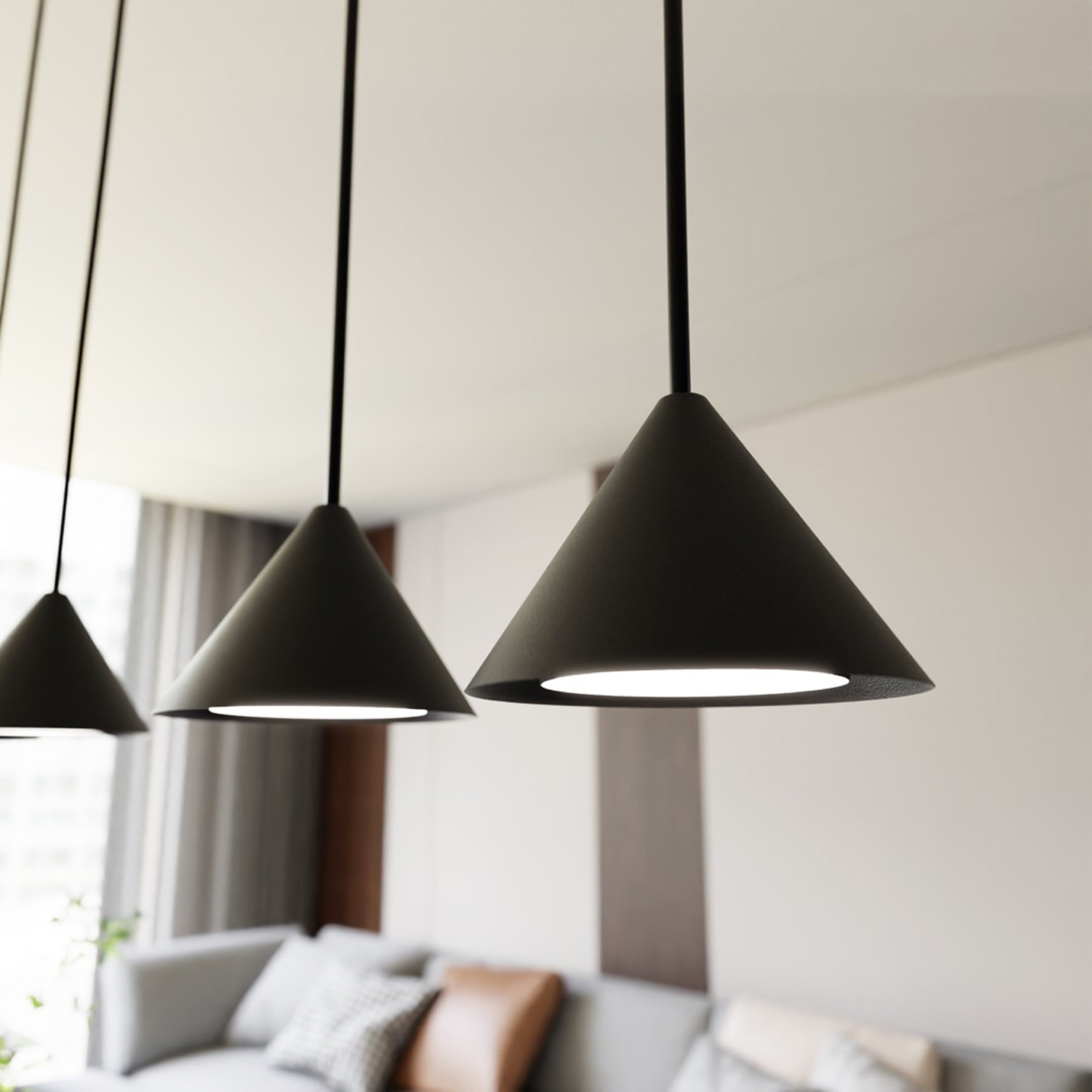 Lampa sufitowa Elit II x4 czarna