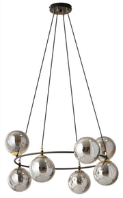 Lampa sufitowa Azura x8 czarno-szara