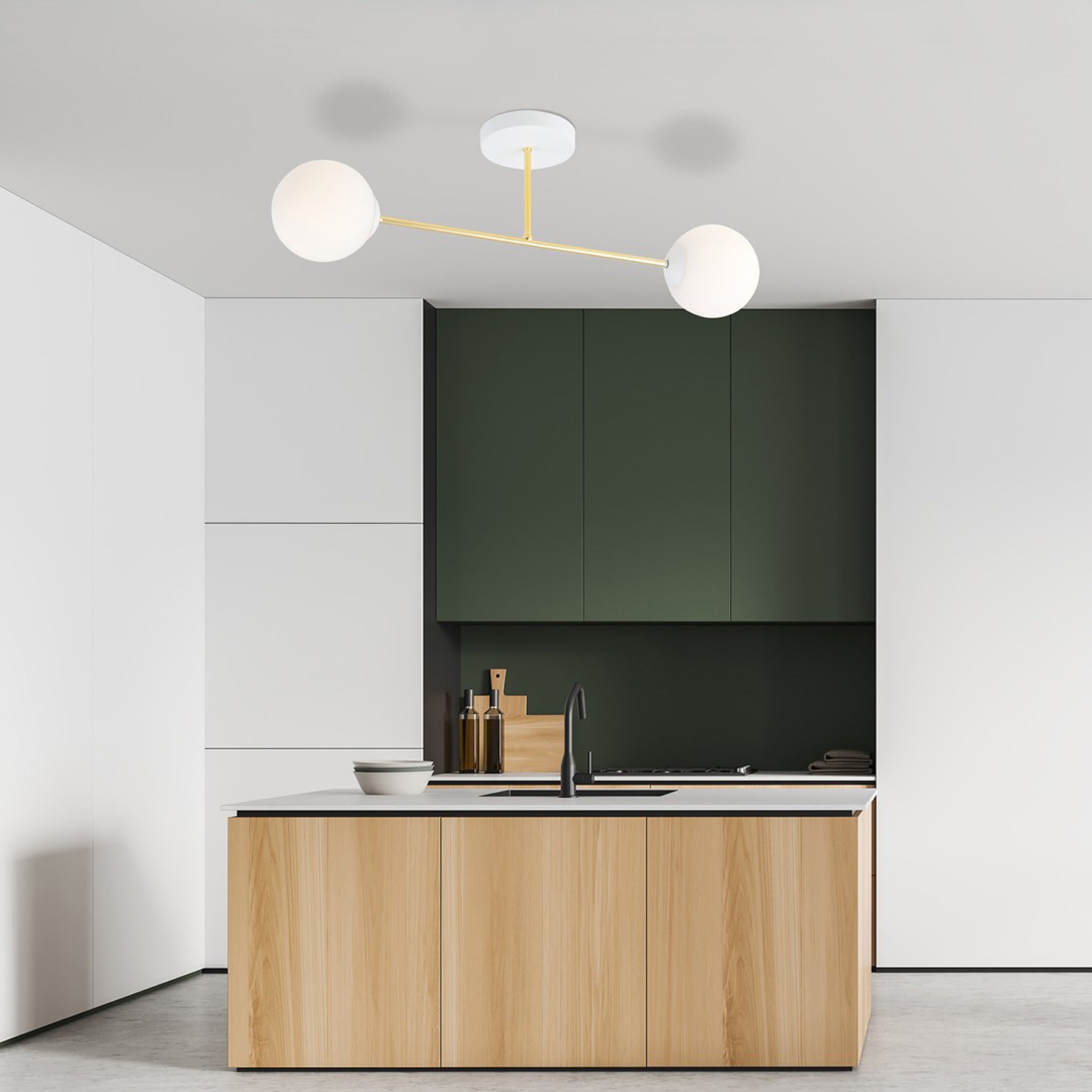 Lampa sufitowa Magnum x2 biało-złota