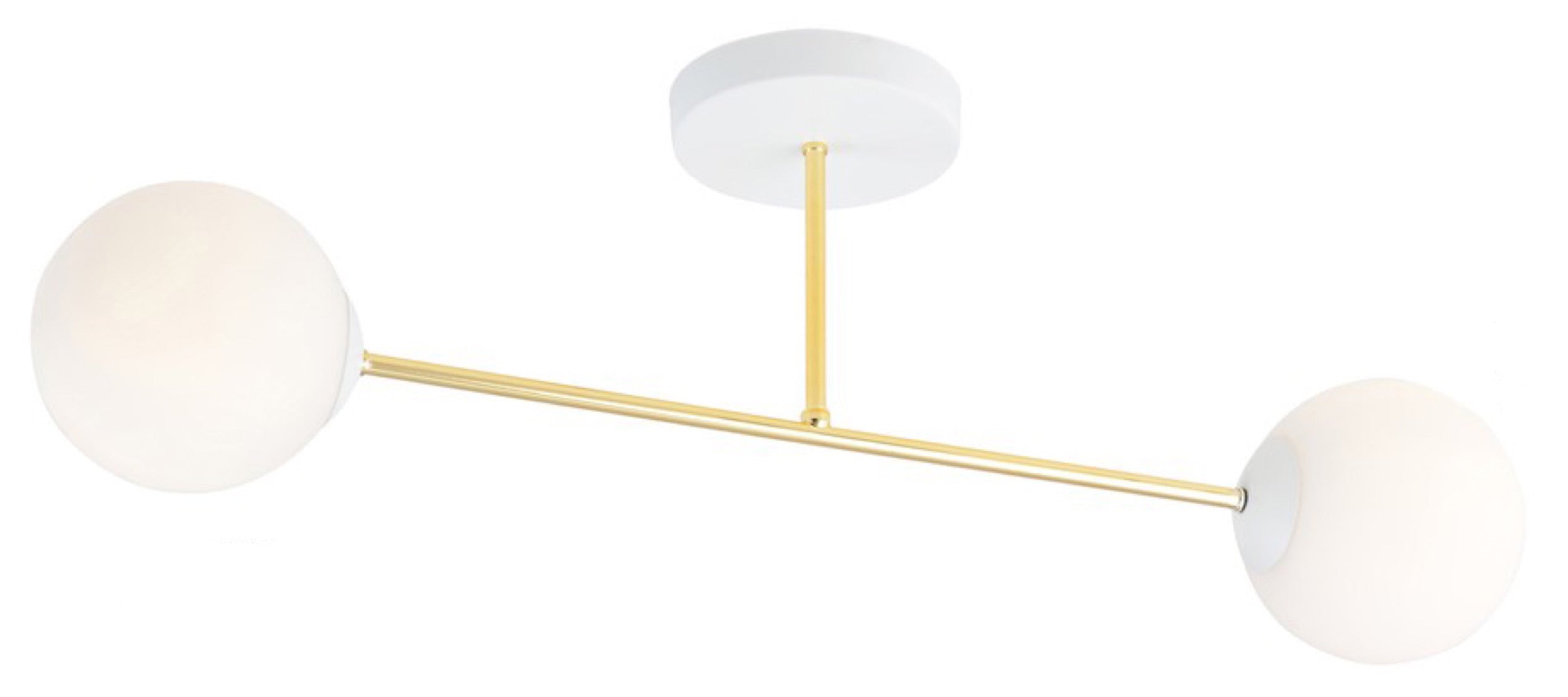 Lampa sufitowa Magnum x2 biało-złota