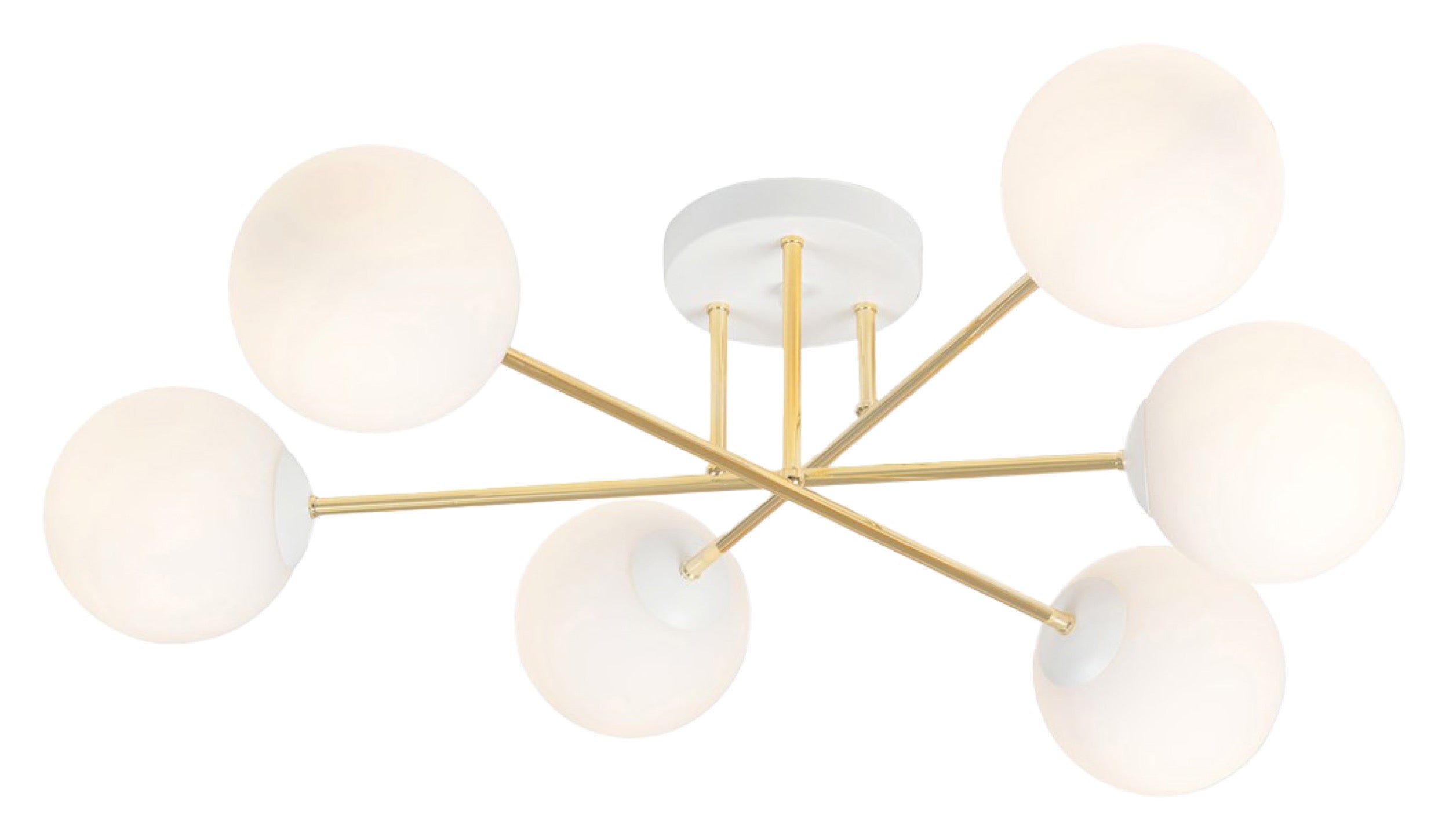 Lampa sufitowa Magnum x6 biało-złota