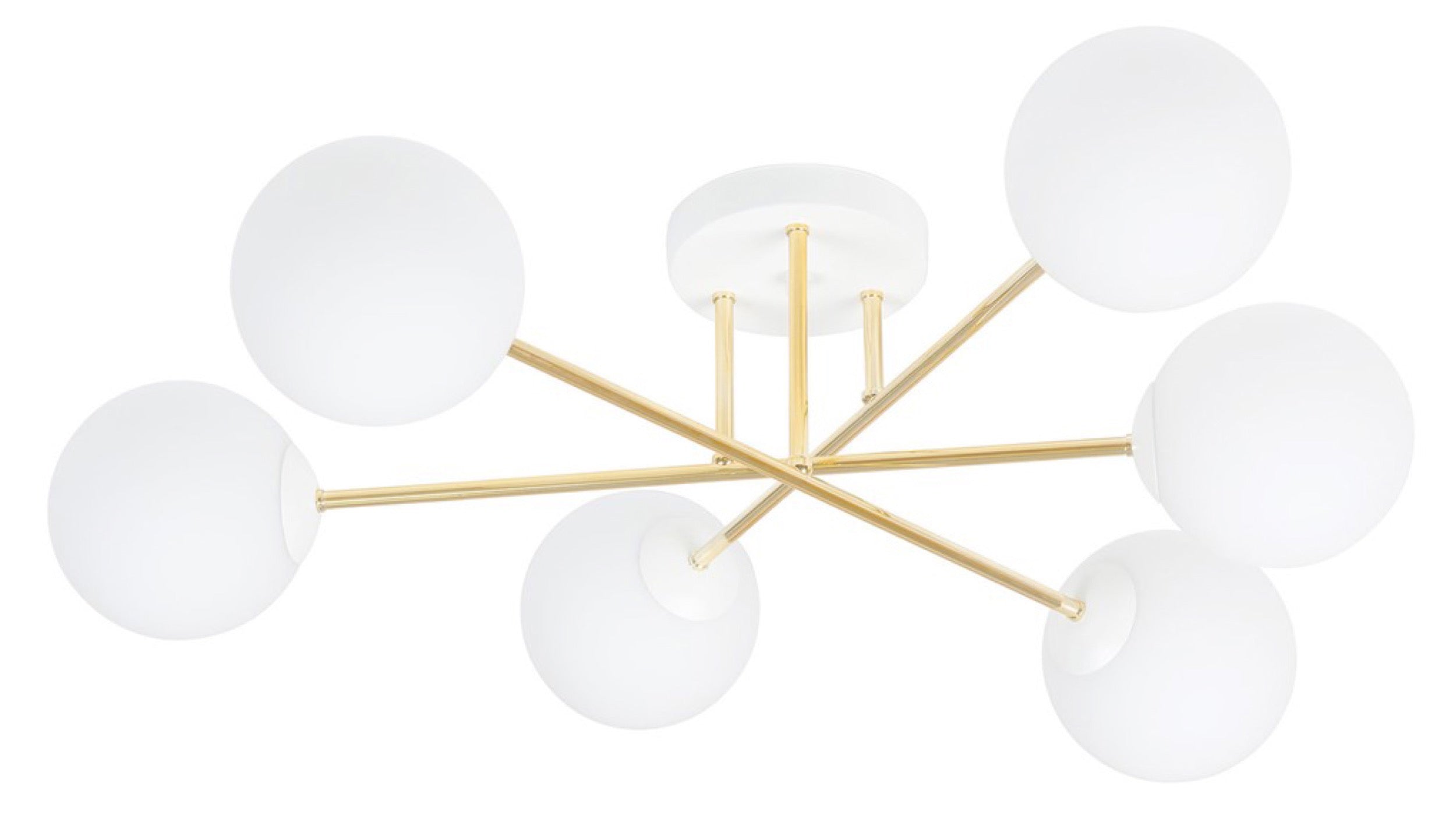 Lampa sufitowa Magnum x6 biało-złota