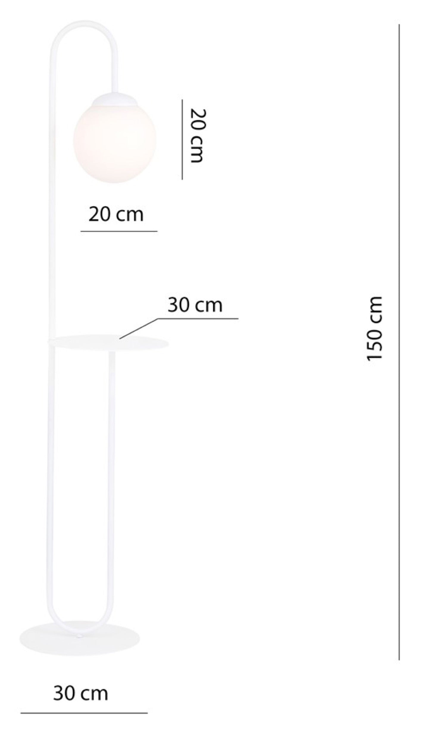 Lampa podłogowa Bari biała