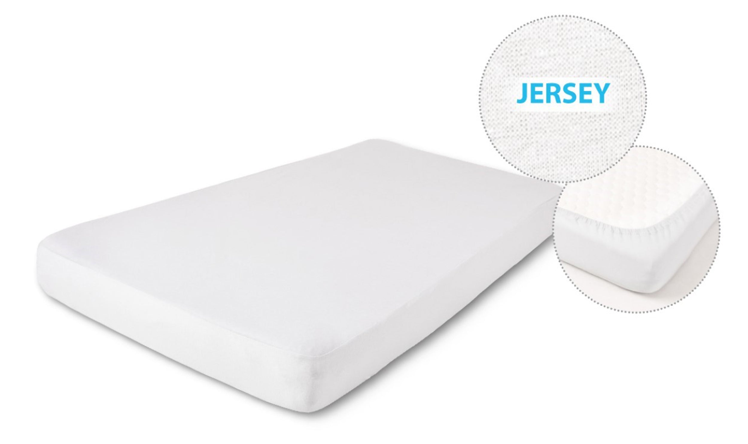 Prześcieradło jersey Herrent z gumą na materac 200x90 cm białe