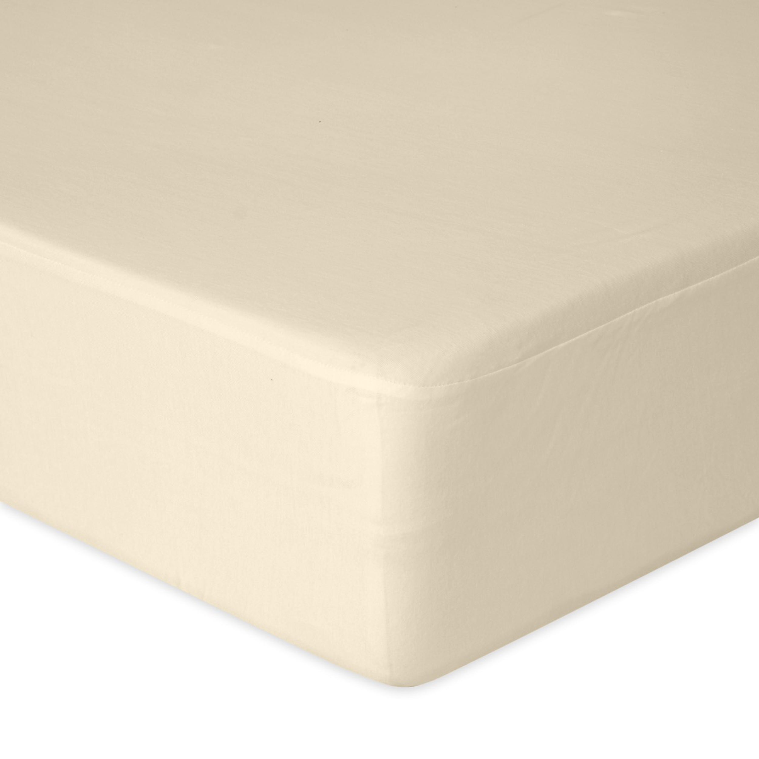 Prześcieradło jersey Herrent z gumą na materac 180x200 cm kremowe