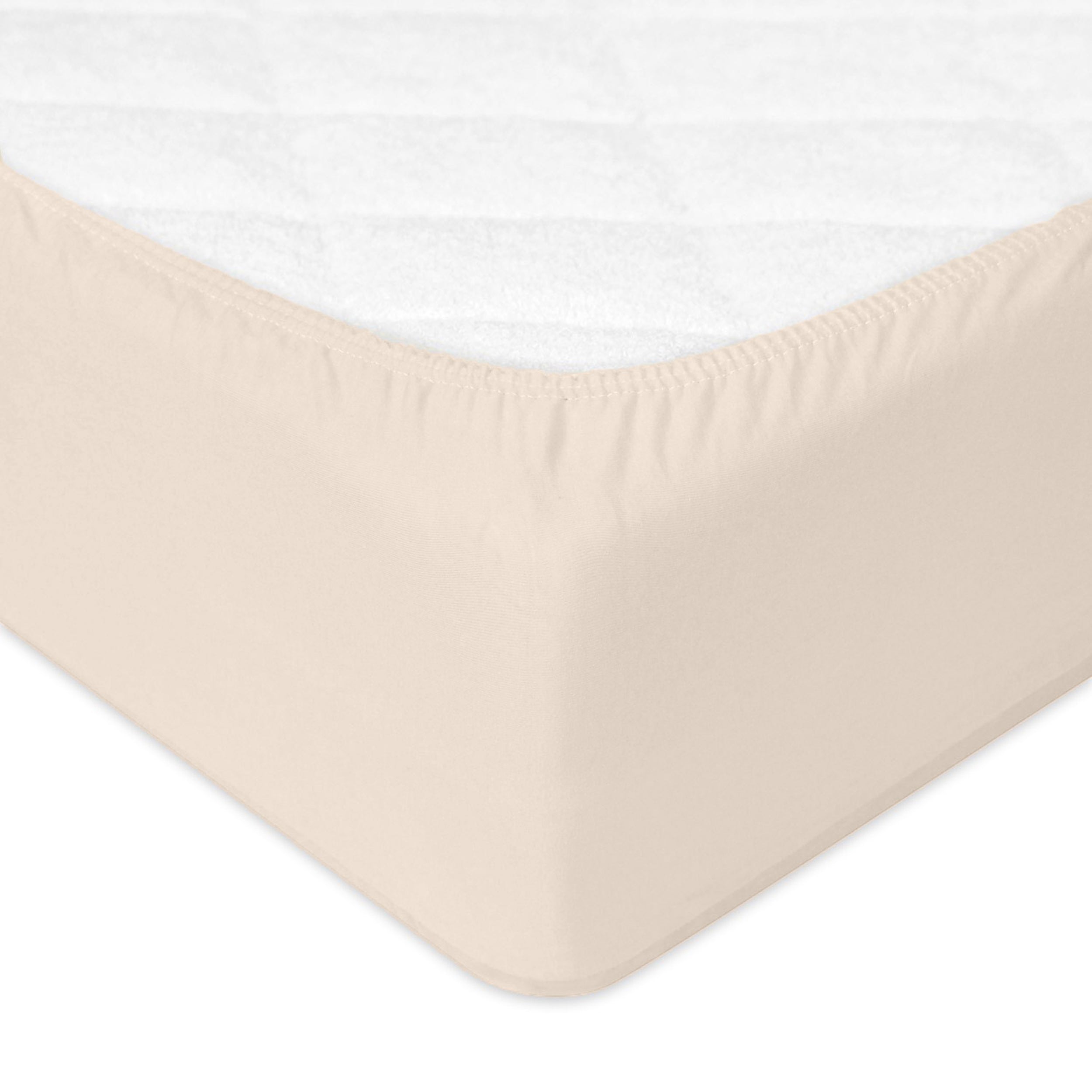 Prześcieradło jersey Herrent z gumą na materac 160x200 cm beżowe