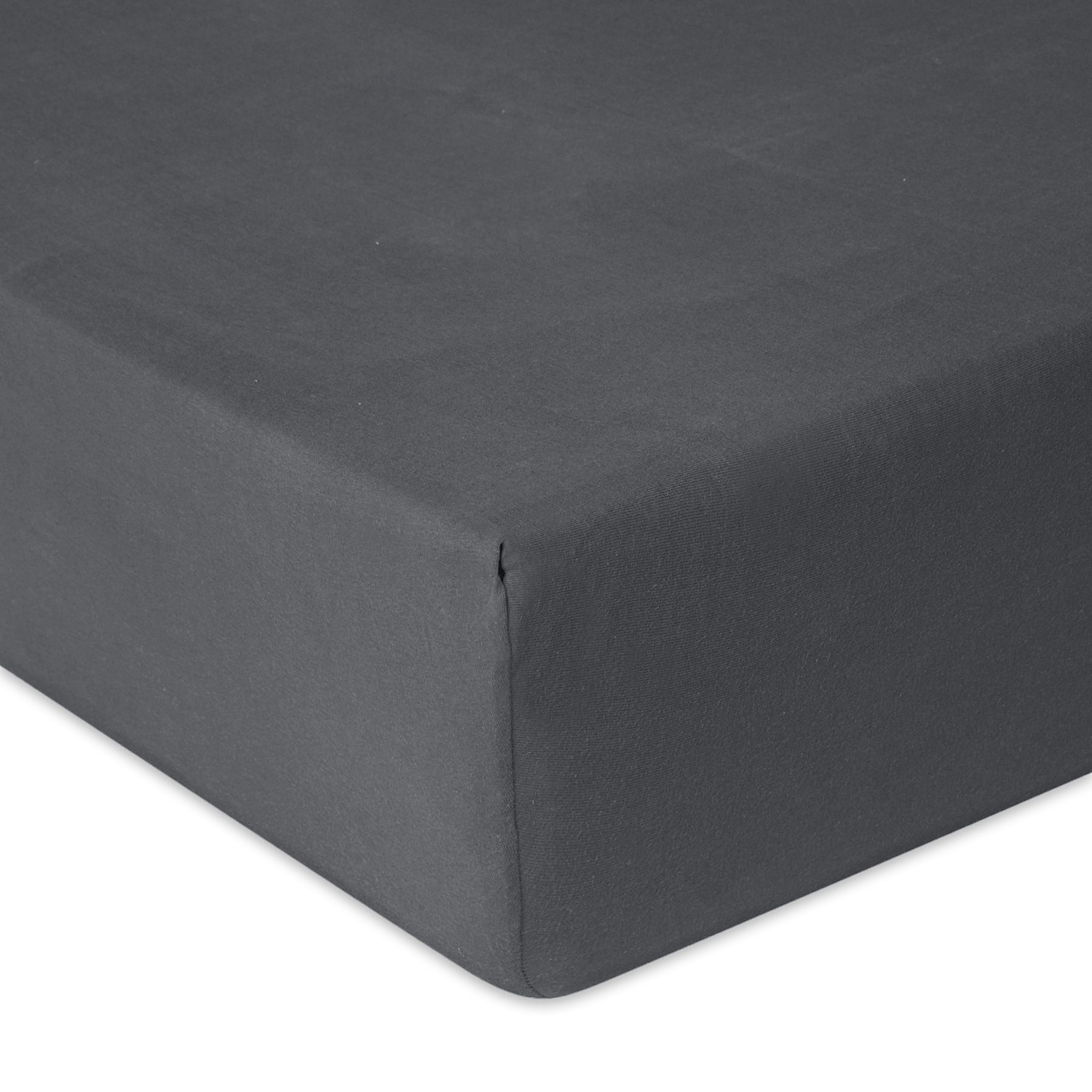 Prześcieradło jersey Herrent z gumą na materac 90x200 cm grafitowe
