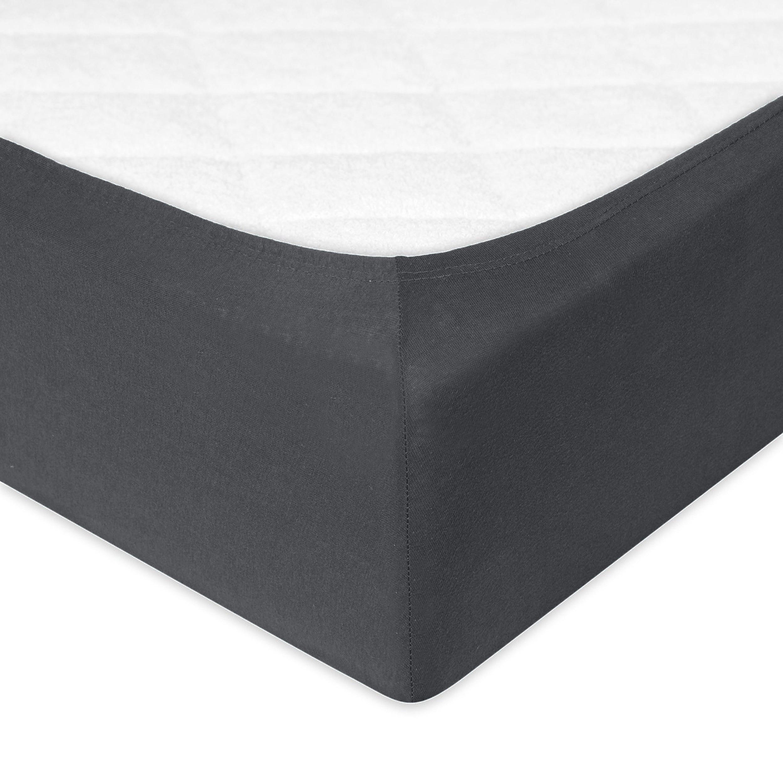 Prześcieradło jersey Herrent z gumą na materac 120x200 cm grafitowe