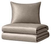 Komplet pościeli z adamaszku Altasoma 140x200 z poszewką na poduszkę 70x90 cm taupe