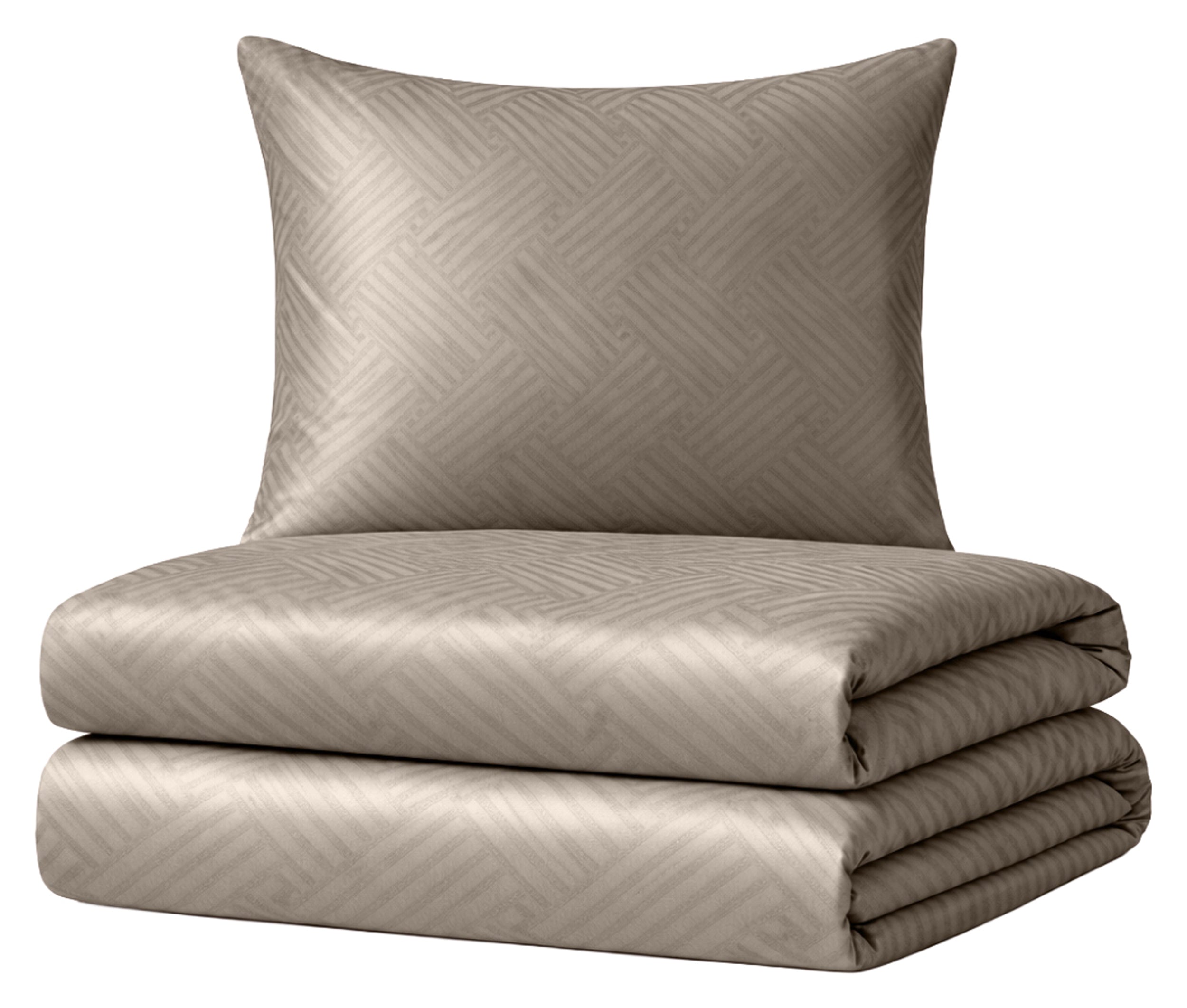Komplet pościeli z adamaszku Altasoma 160x200 z dwiema poszewkami na poduszkę 70x80 cm taupe