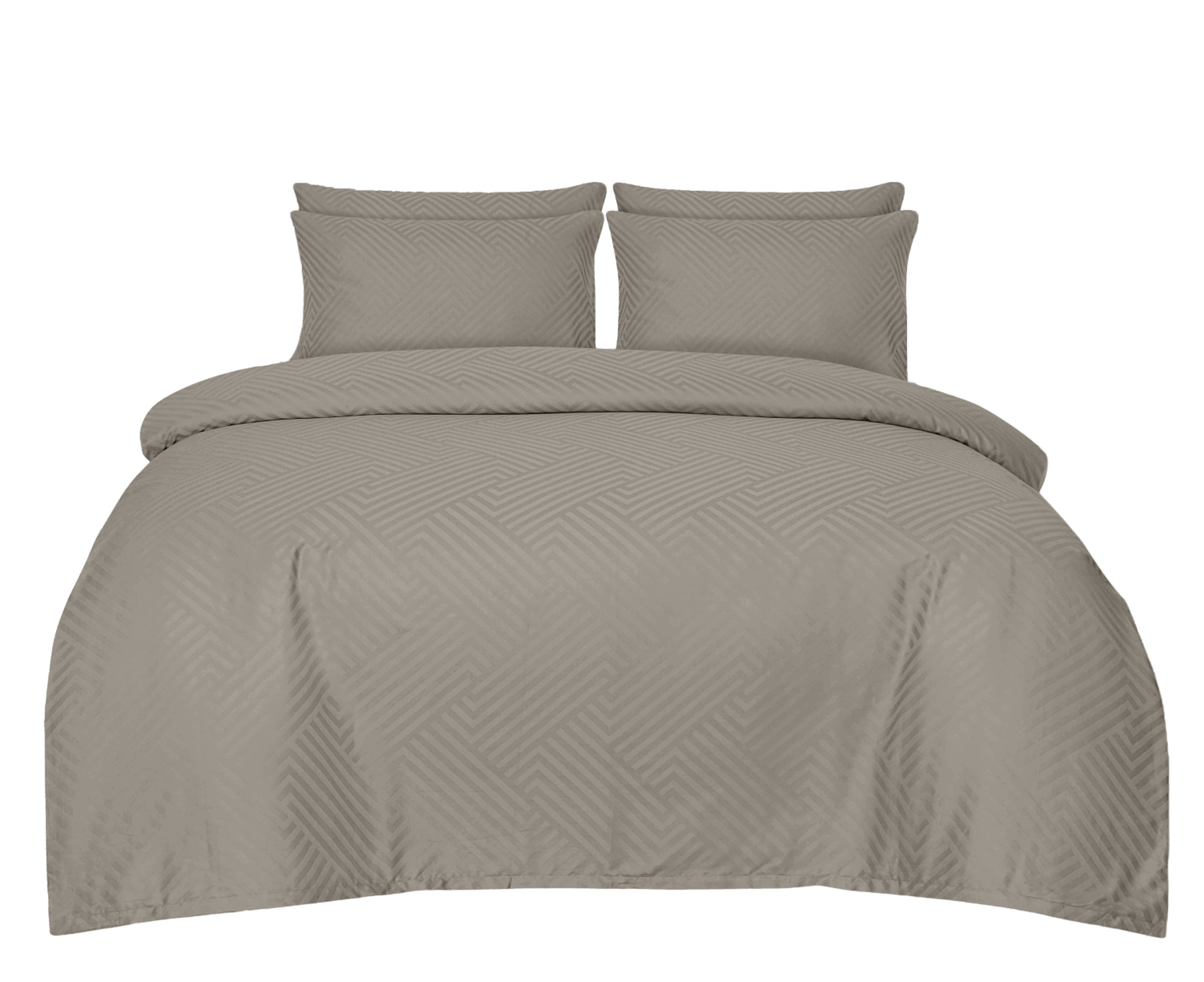 Komplet pościeli z adamaszku Altasoma 160x200 z dwiema poszewkami na poduszkę 70x80 cm taupe