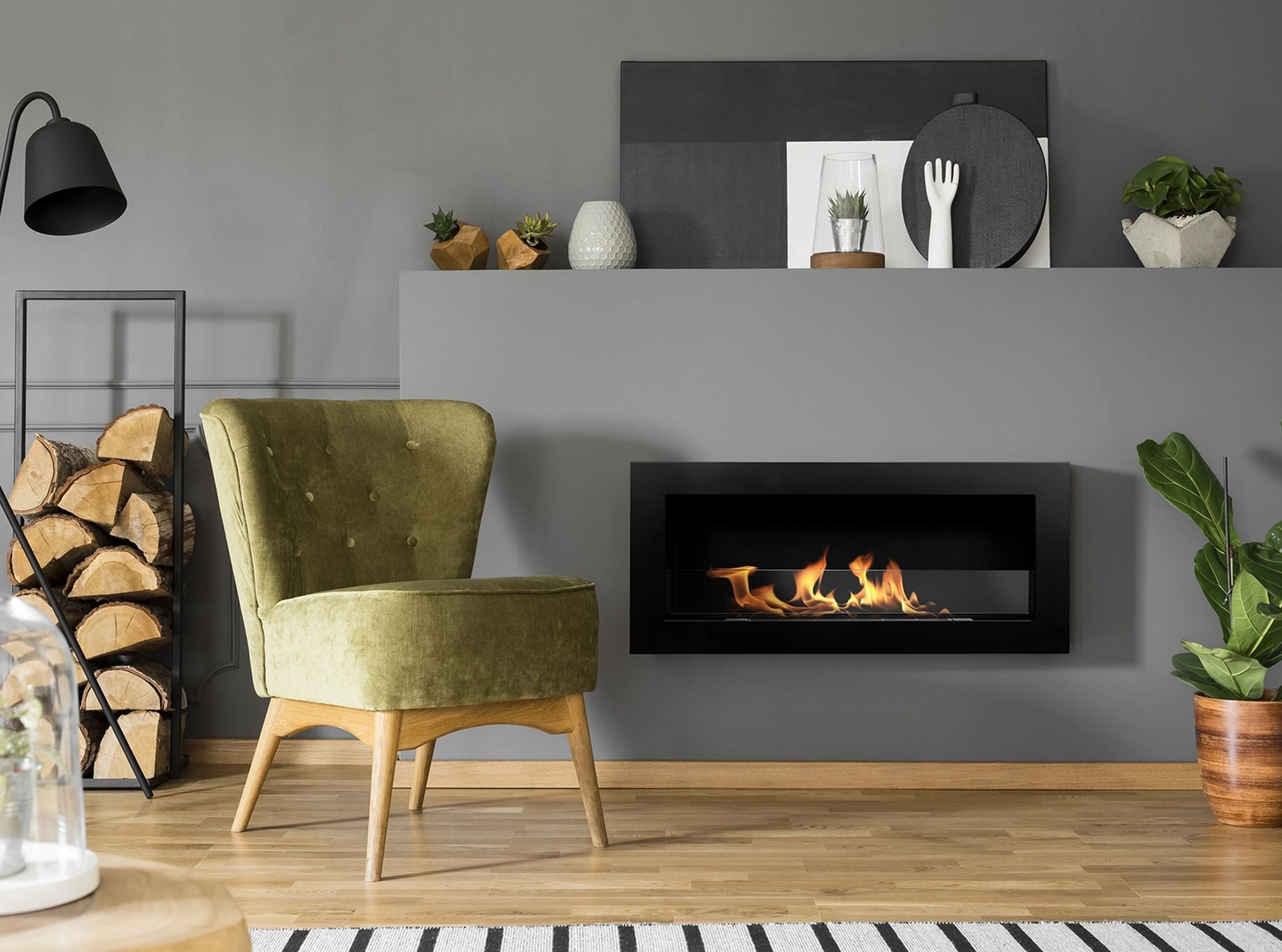 Biokominek Maltern 90x40 cm SLIM czarny strukturalny z certyfikatem TÜV