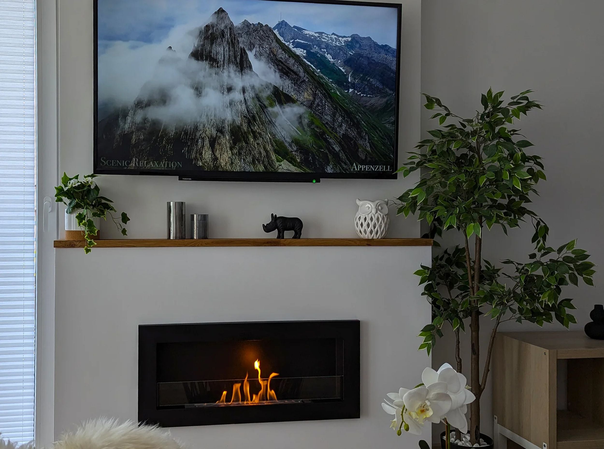 Biokominek Maltern 90x40 cm SLIM czarny strukturalny z certyfikatem TÜV
