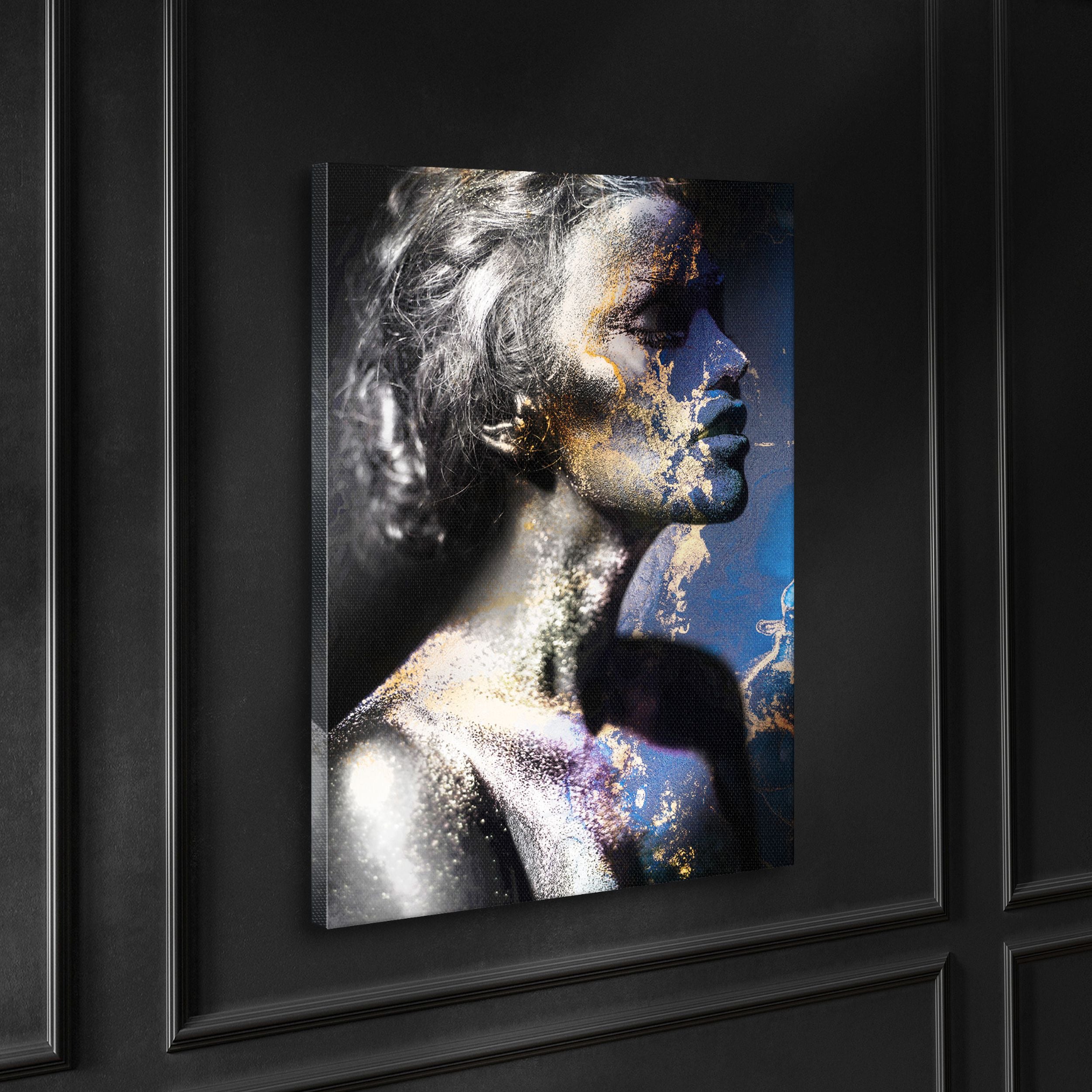 Obraz Silver 100x70 cm szaro-złoty