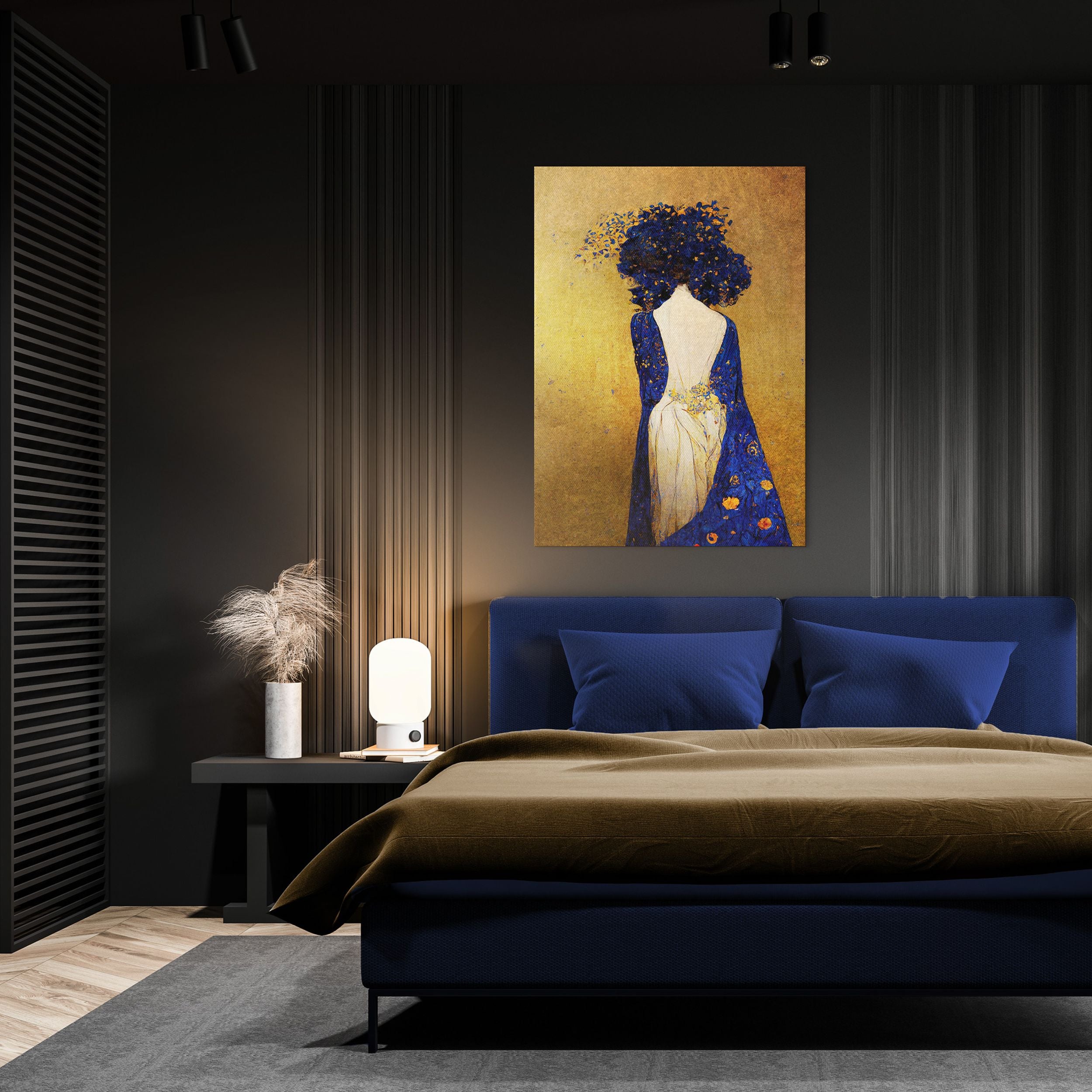 Obraz Silver 100x70 cm złoty
