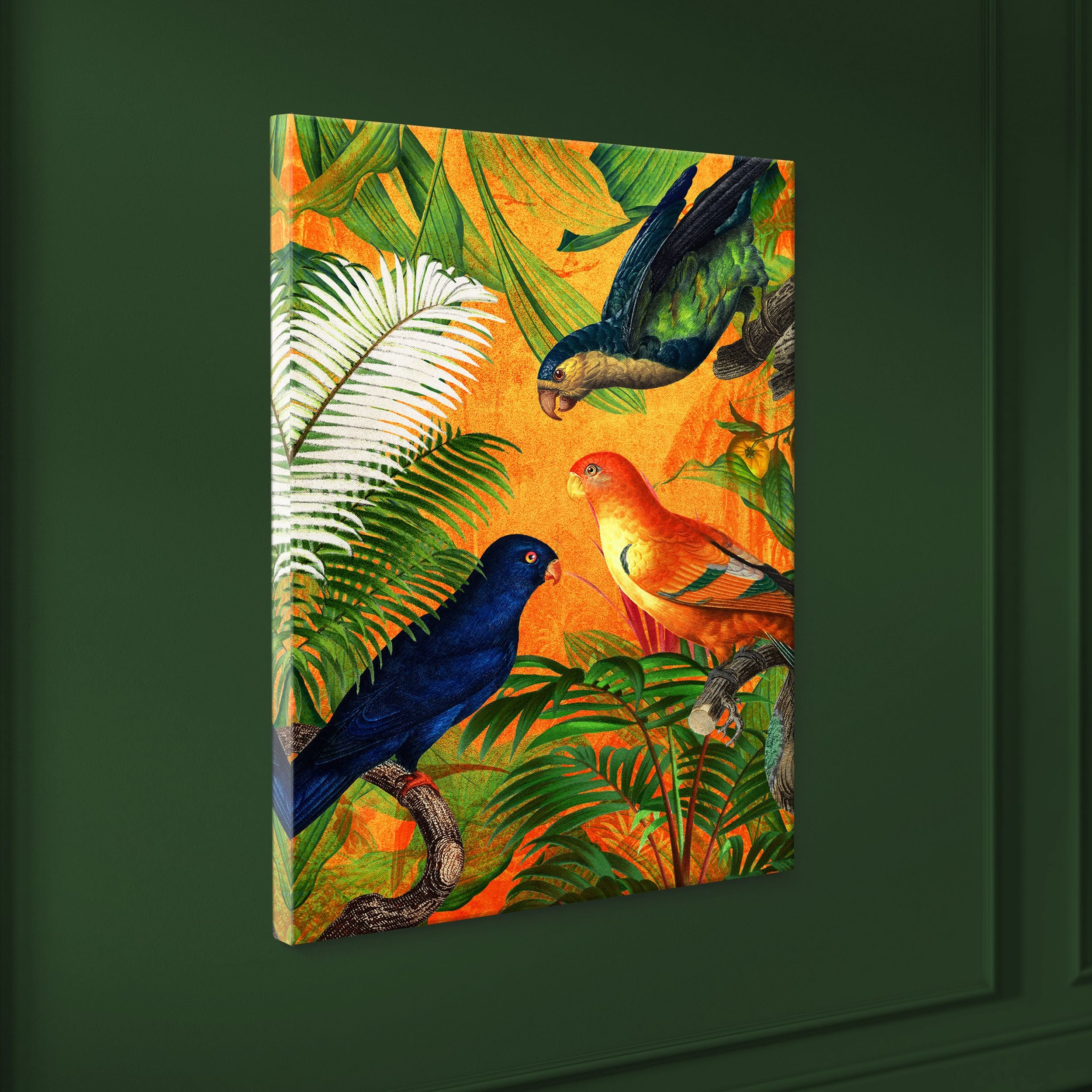 Obraz Orange Parrot 100x70 cm wielokolorowy