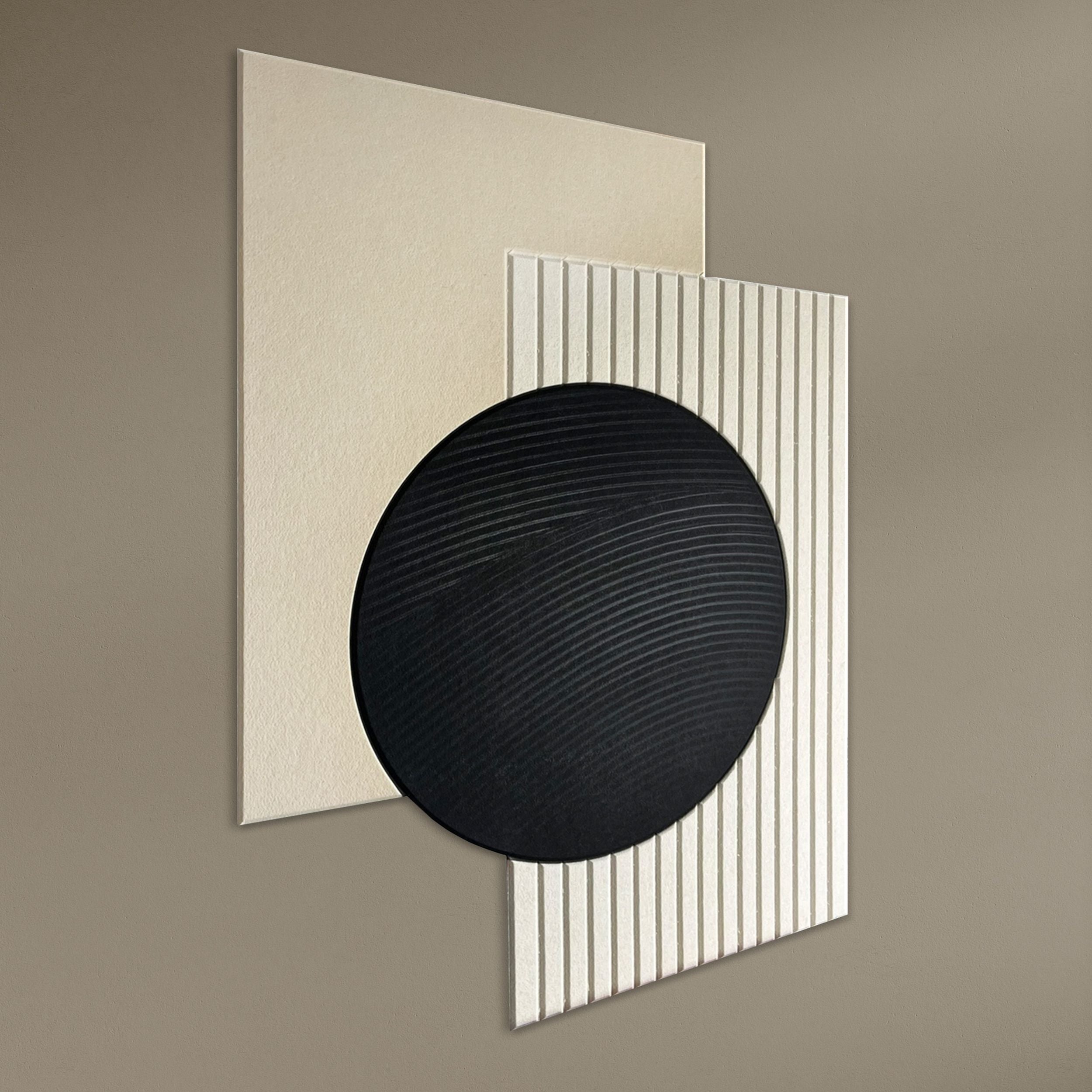 Obraz akustyczny Form 120x90 cm czarno-beżowy
