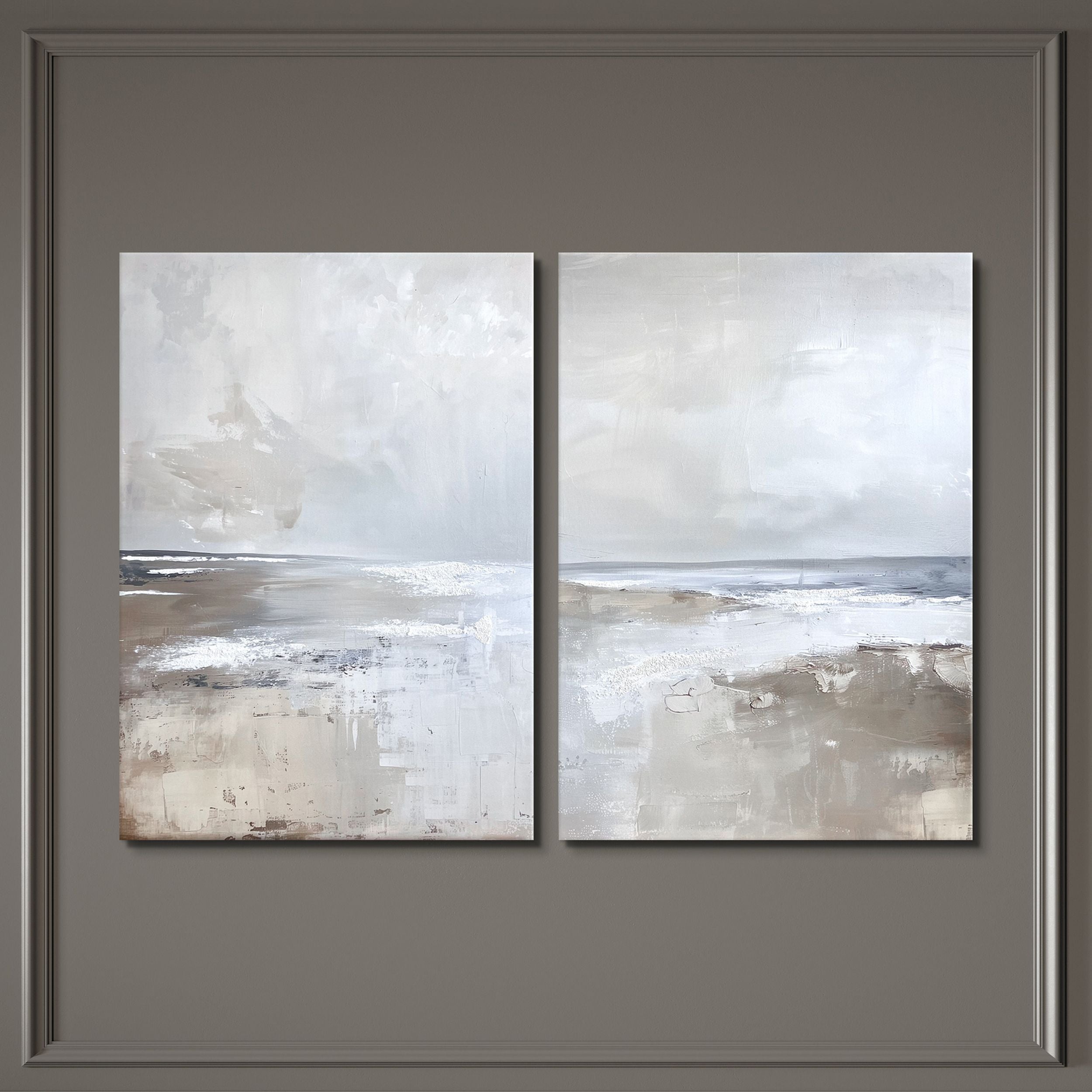 Zestaw 2 obrazów Breeze 70x50 cm z ręcznie malowanymi elementami
