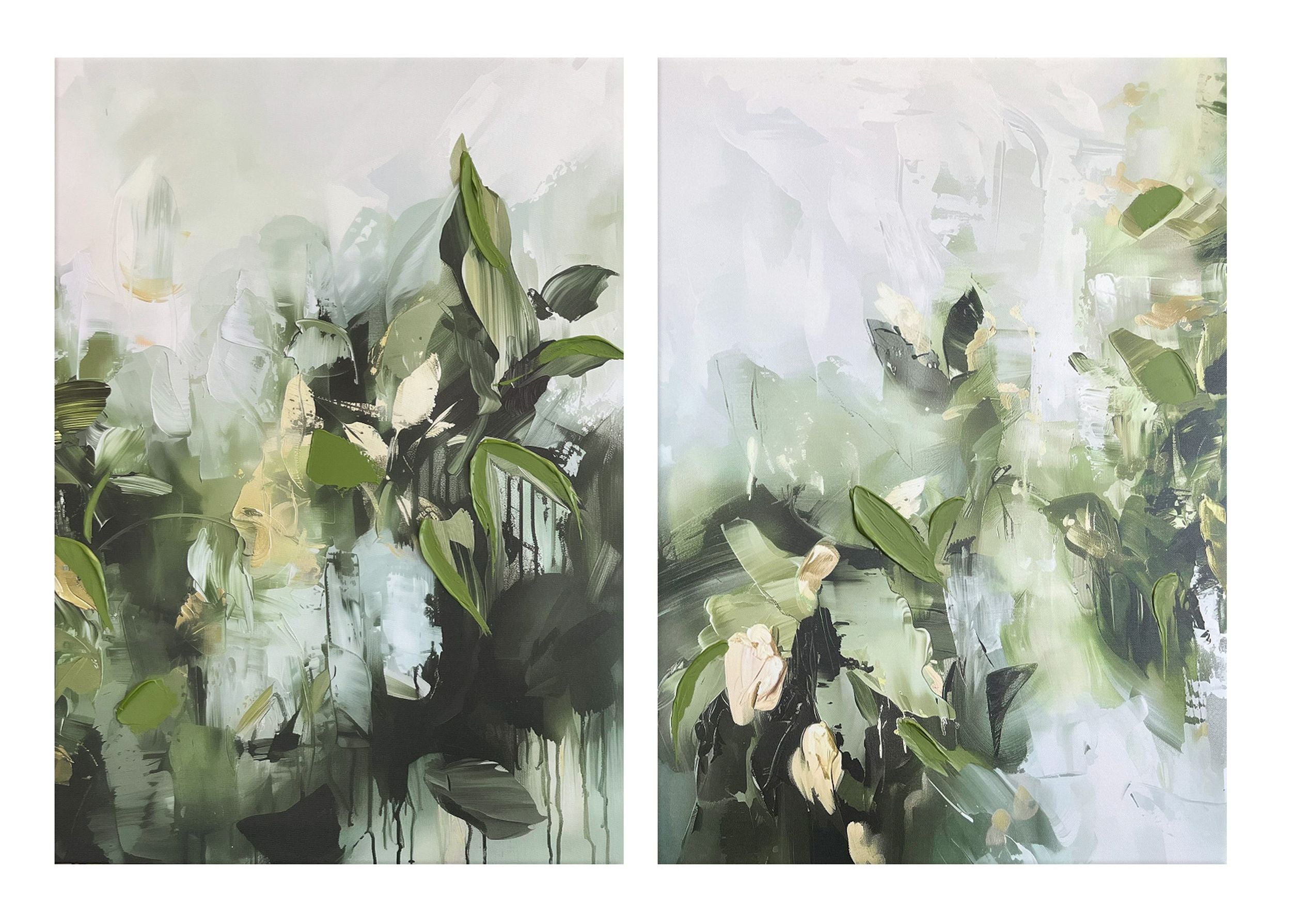 Zestaw 2 obrazów Myrtle 70x50 cm z ręcznie malowanymi elementami