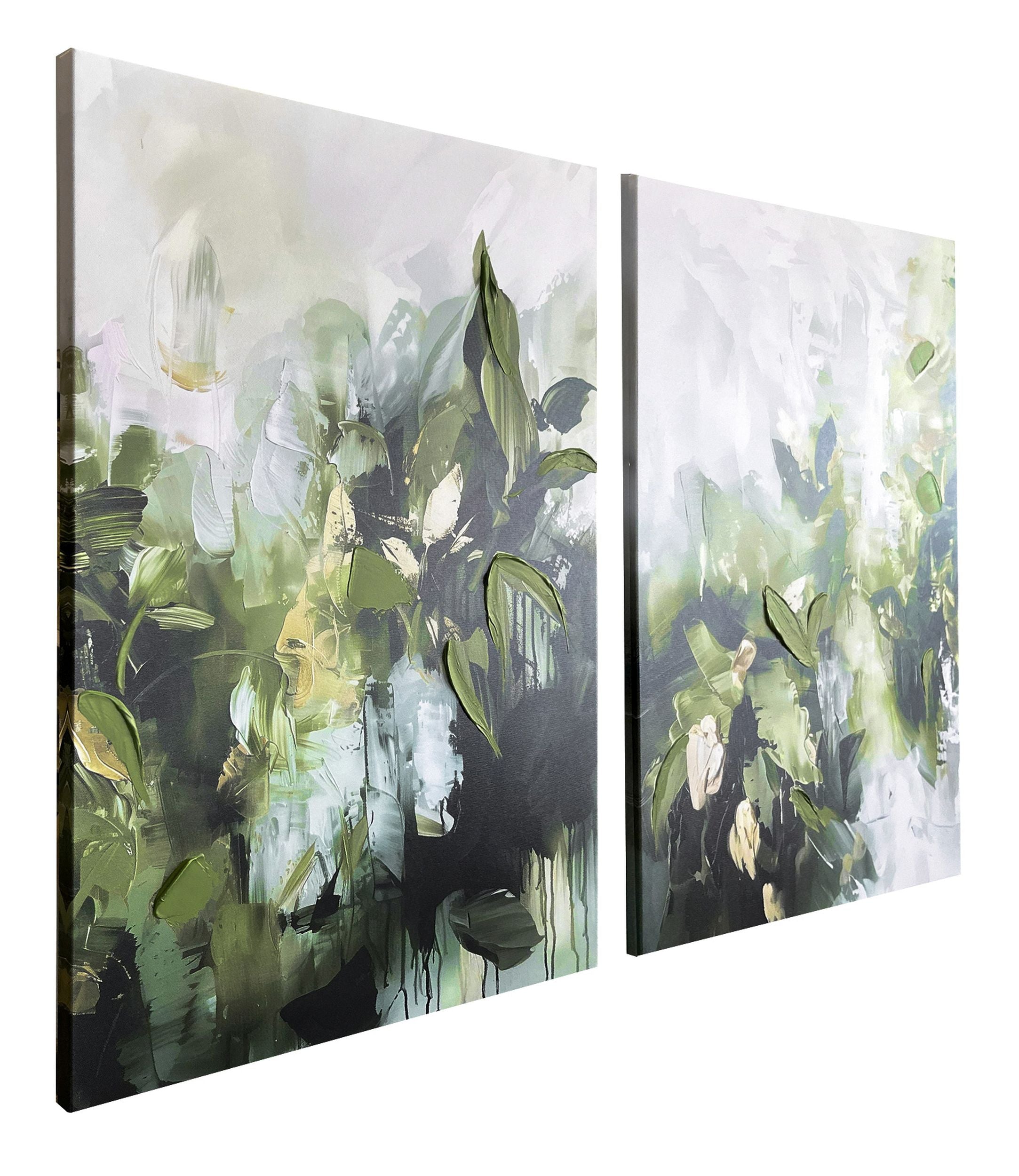 Zestaw 2 obrazów Myrtle 70x50 cm z ręcznie malowanymi elementami