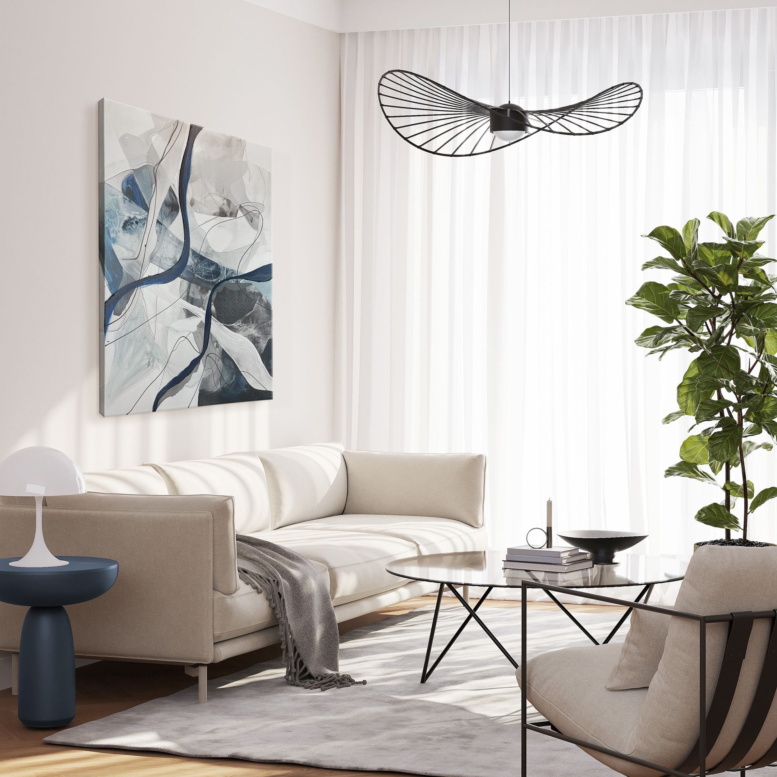 Obraz Celestial 100x70 cm z ręcznie malowanymi elementami