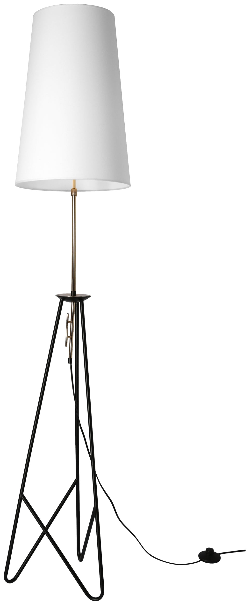 Lampa Podłogowa Taflo 175 cm czarno-złota E27