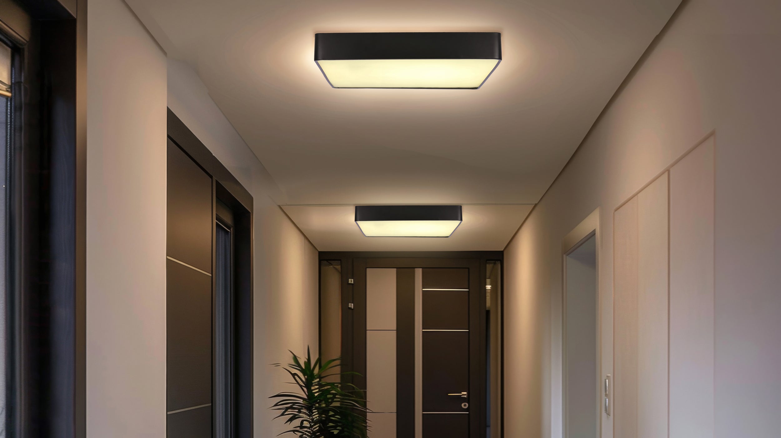 Lampa sufitowa LED Quattro 35x35 kwadratowa czarna 4000K 18W z białym kloszem