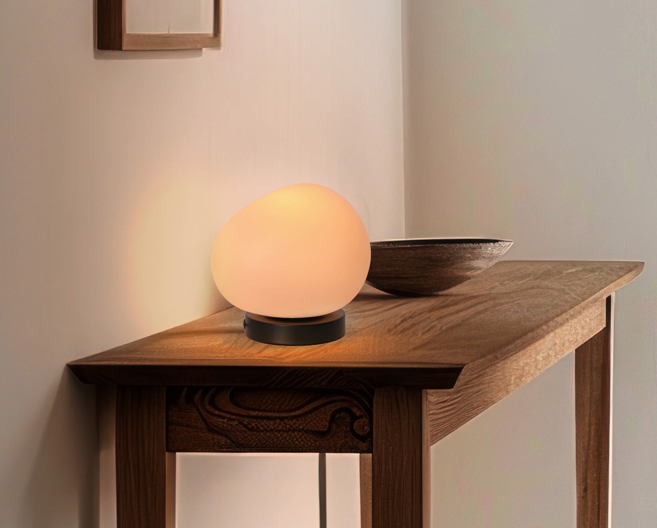 Lampa Stołowa Stones 18 cm biała E27