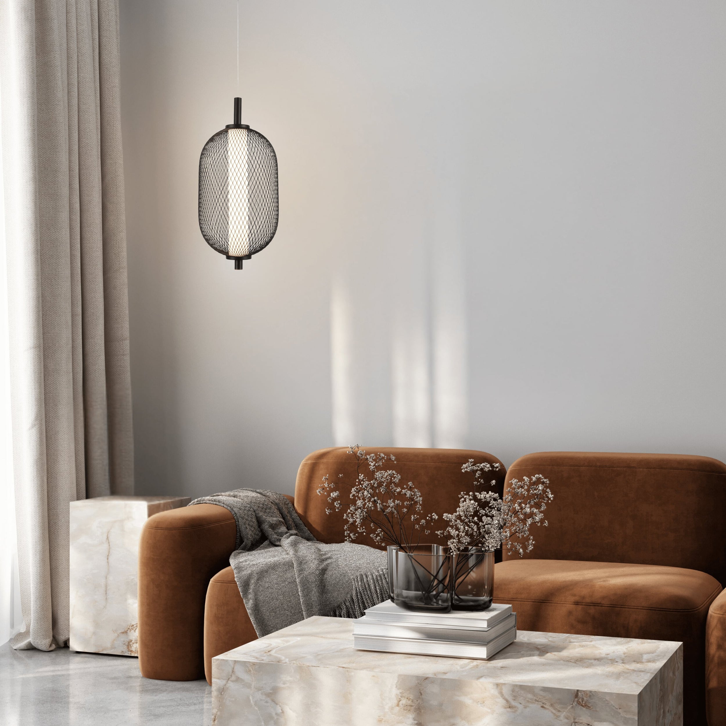 Lampa Wisząca LED Puma 15 cm czarna