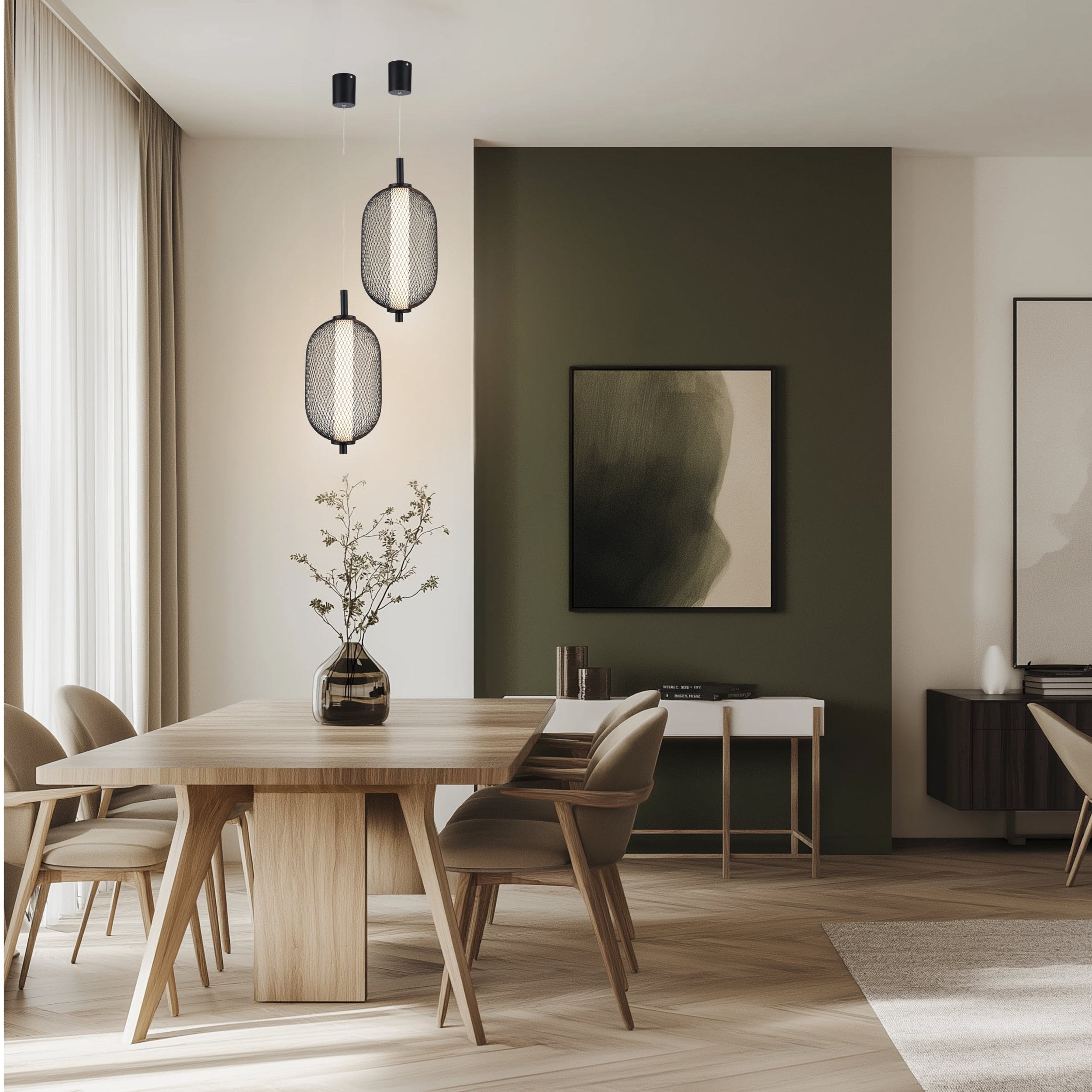 Lampa Wisząca LED Puma 15 cm czarna