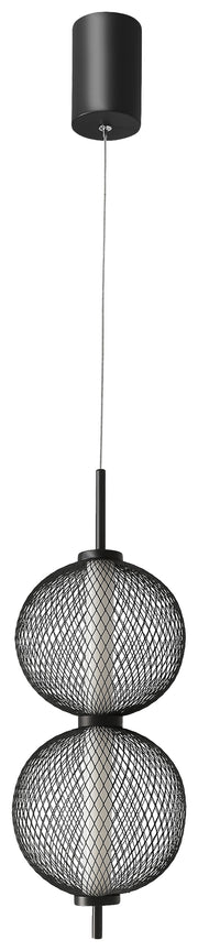Lampa Wisząca LED Puma x2 14 cm czarna
