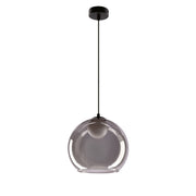 Lampa sufitowa Brin czarna G9 15W z dymiono-białym kloszem