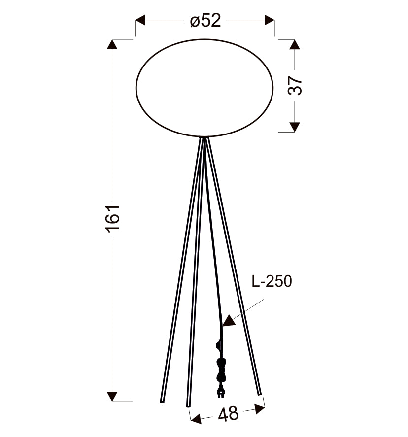 Lampa podłogowa Mellow czarna E27 40W z białym abażurem