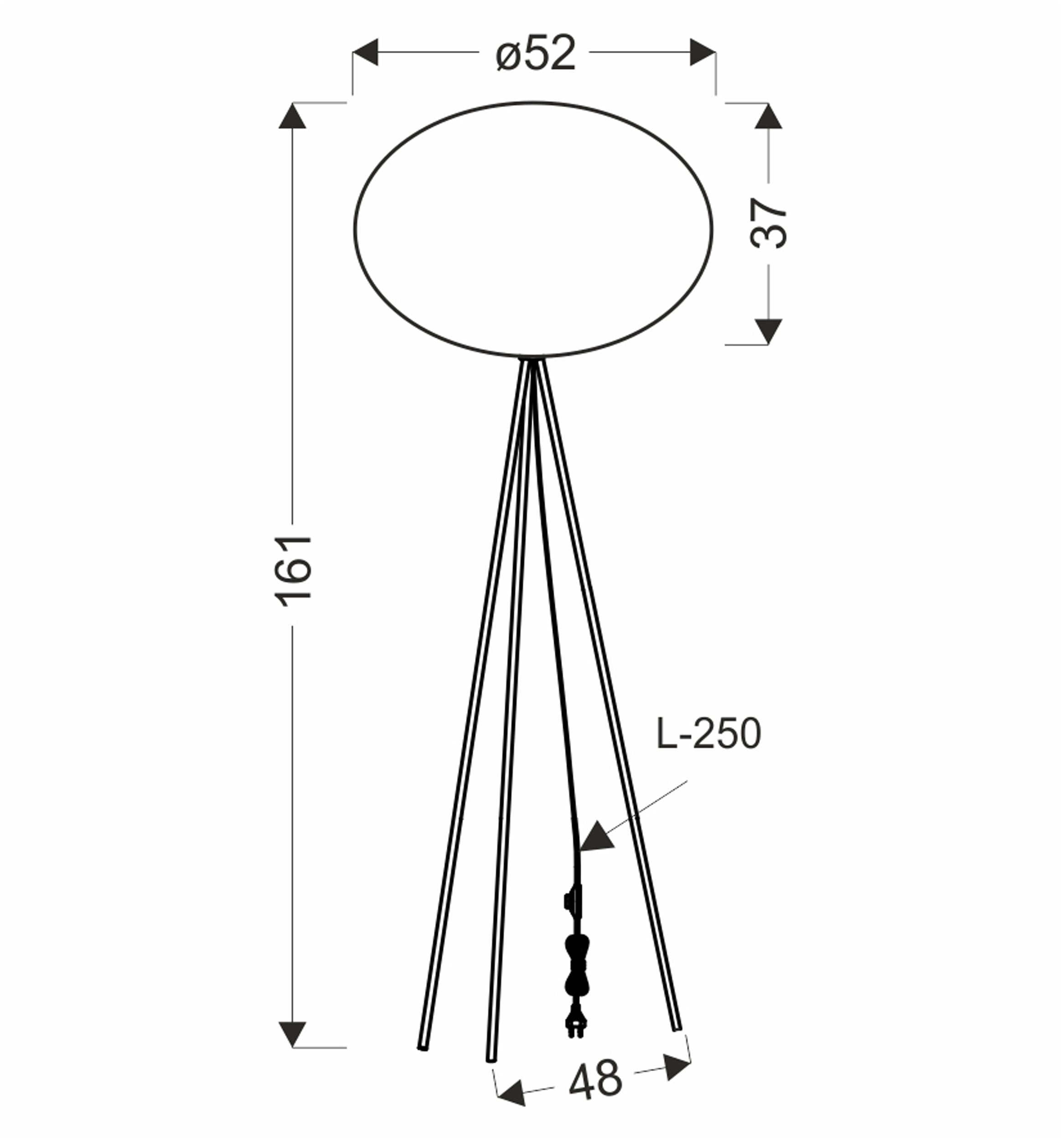 Lampa podłogowa Mellow czarna E27 40W z czarnym abażurem