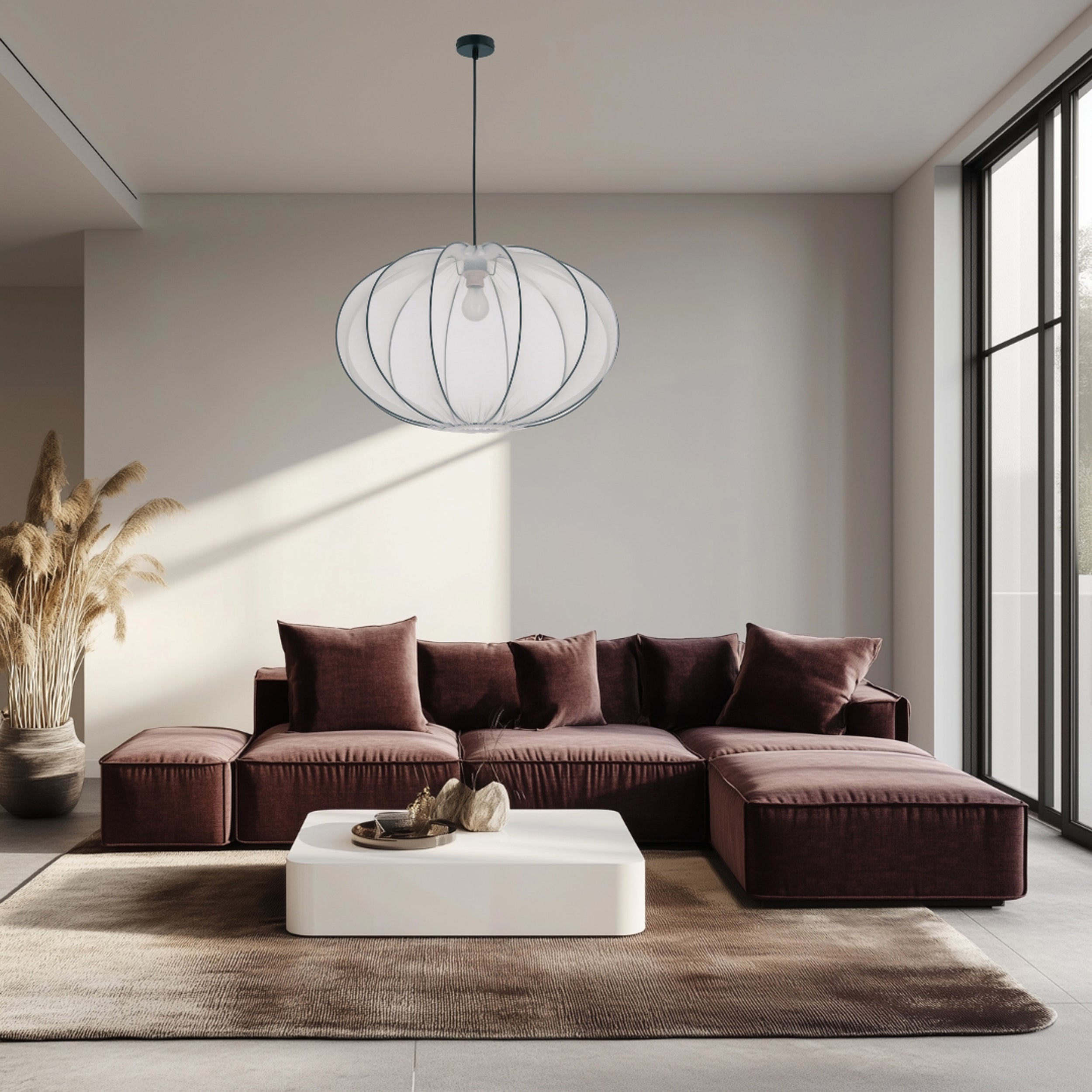 Lampa Wisząca Mellow 115 cm biała E27