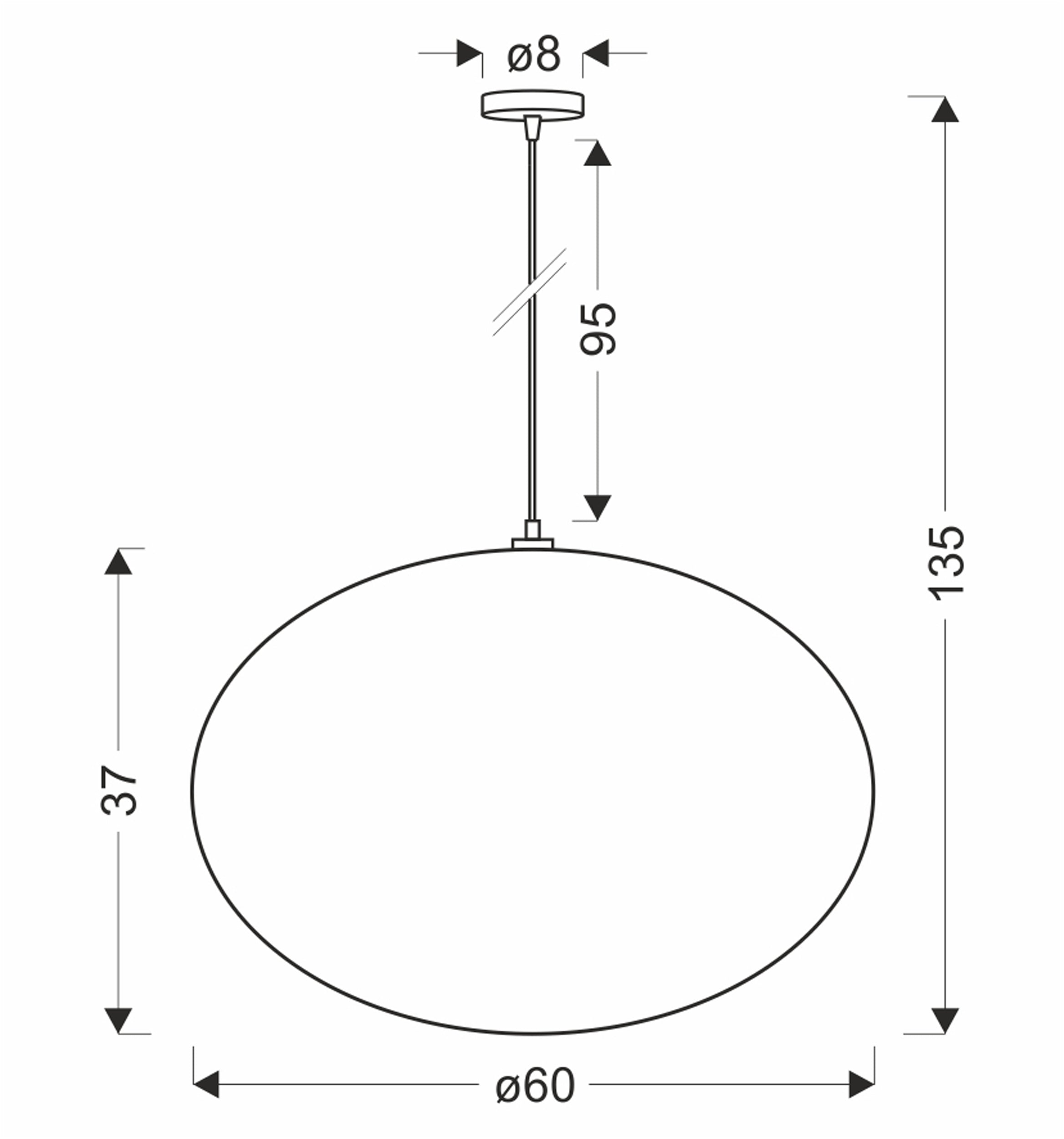 Lampa Wisząca Mellow 115 cm biała E27