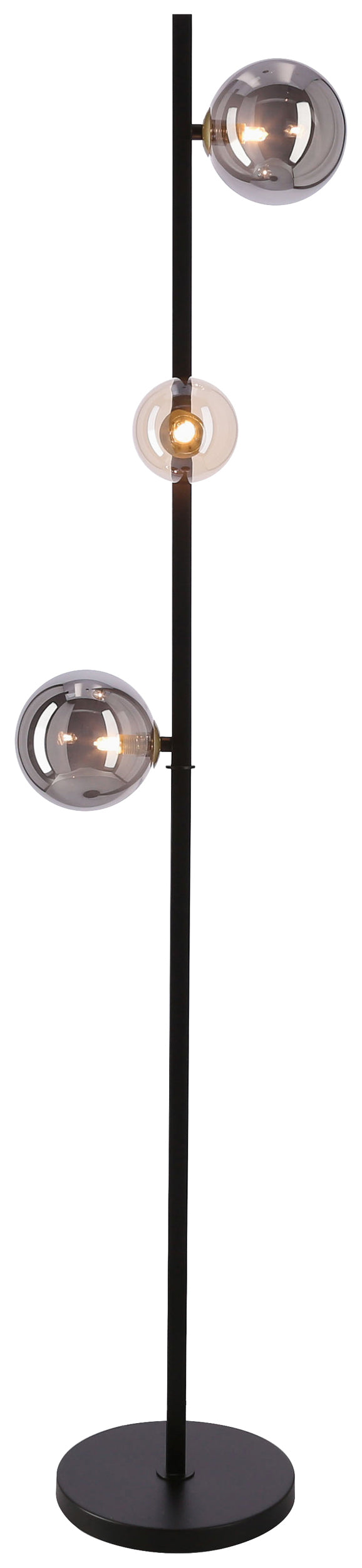 Lampa Podłogowa Kama x3 150 cm czarno-złota G9
