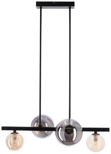 Lampa Wisząca Kama x4 czarno-złota G9