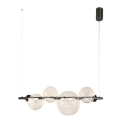 Lampa wisząca LED Playa 4x czarna 3000K 12W z bezbarwnym kloszem