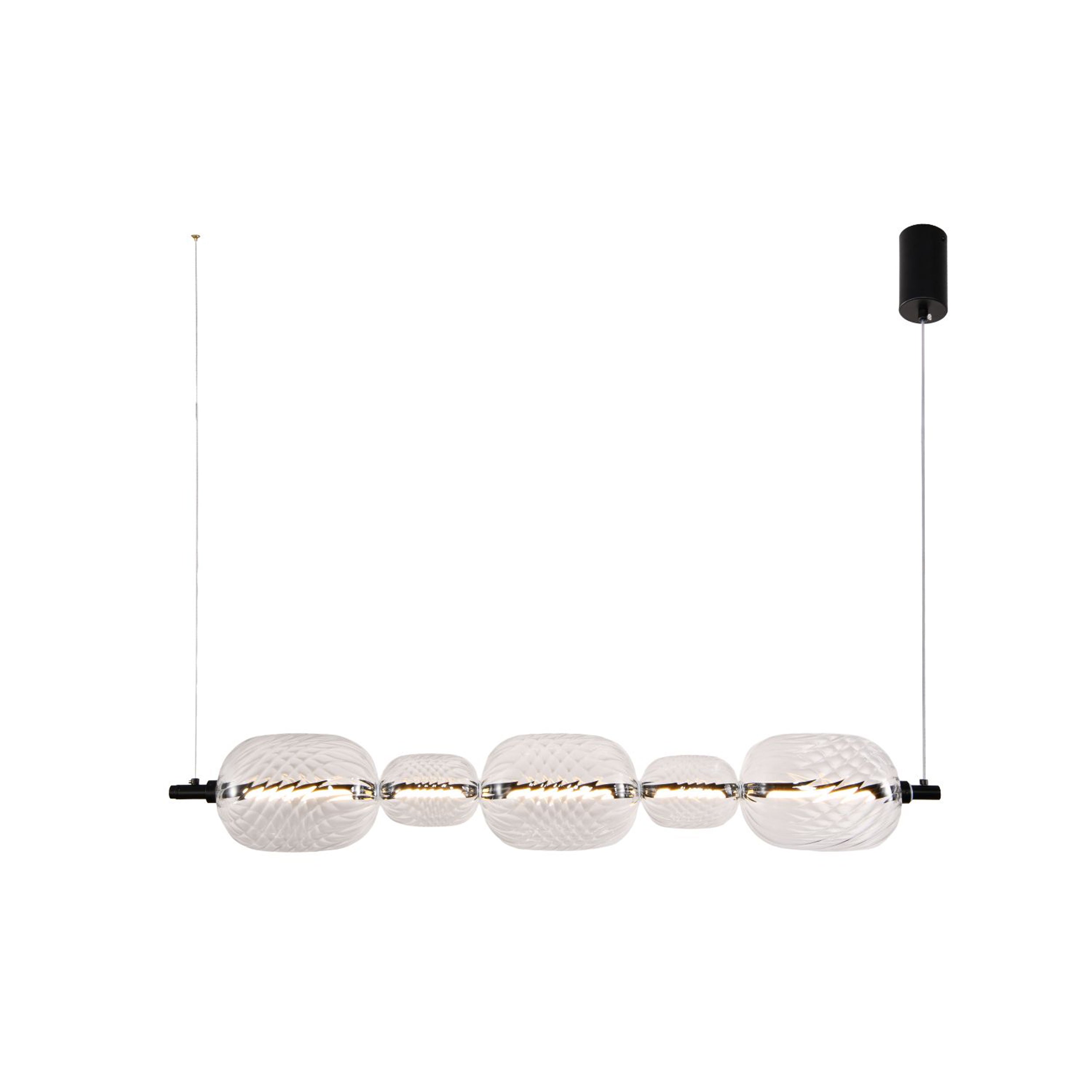 Lampa wisząca LED Playa czarna 3000K 15W z bezbarwnym kloszem