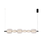 Lampa wisząca LED Playa czarna 3000K 17W z bezbarwnym kloszem pozioma