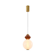 Lampa wisząca LED Flores mosiężno-brązowa 3000K 7W z białym kloszem
