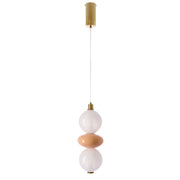 Lampa wisząca LED Flores mosiężno-brązowa 3000K 12W z białym kloszem