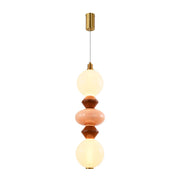 Lampa wisząca LED Flores brązowo-pomarańczowa 3000K 15W z białym kloszem