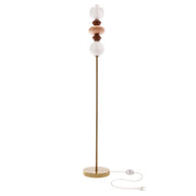 Lampa podłogowa LED Flores brązowo-pomarańczowa 3000K 15W z białym kloszem