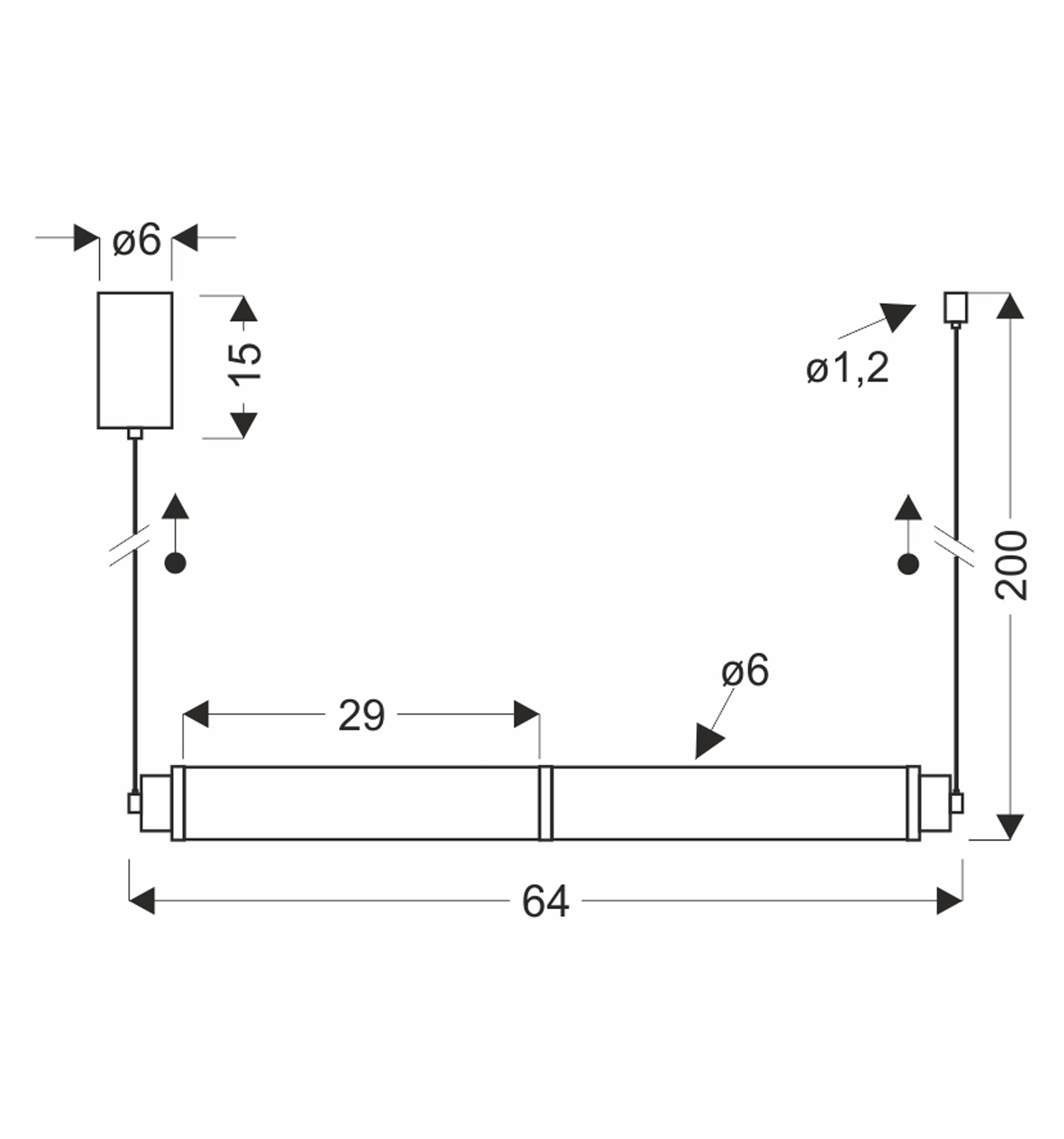 Lampa wisząca LED Corte czarna matowa 3000K 18W z bezbarwnym kloszem