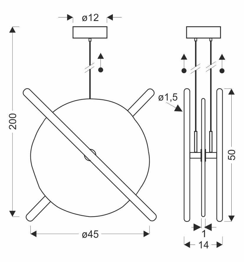 Lampa wisząca LED Relax mosiężna okrągła 3000K 15W z białym kloszem