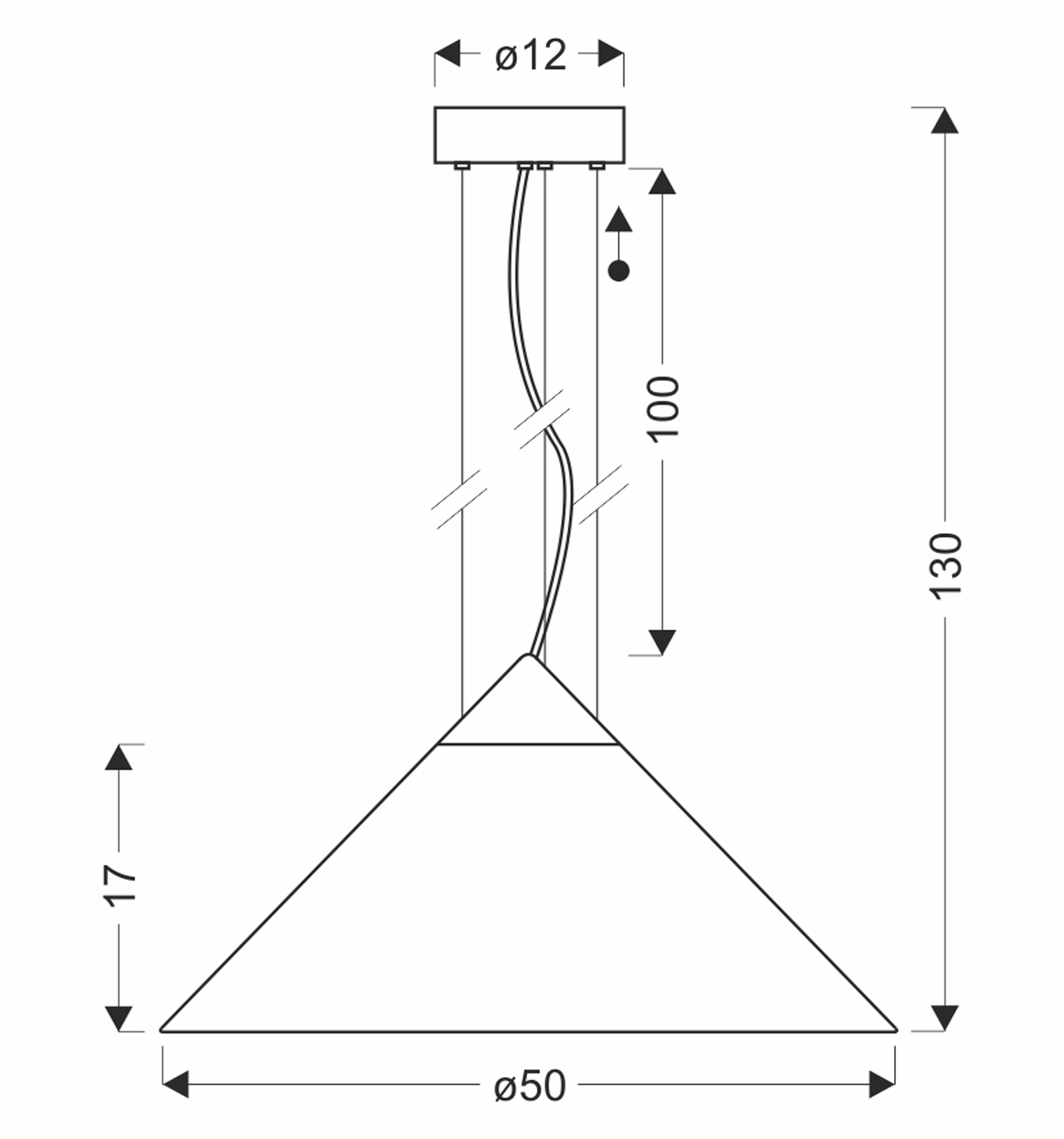 Lampa wisząca Presto 50 złota GX53 10W z dymiono-białym kloszem