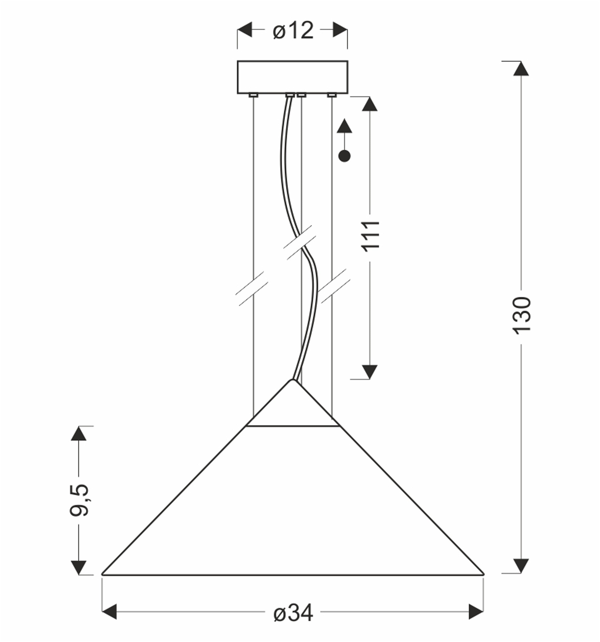 Lampa wisząca Presto 34 złota GX53 10W z dymiono-białym kloszem