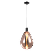 Lampa wisząca Denso 30 czarna GU10 10W z miedzianym kloszem